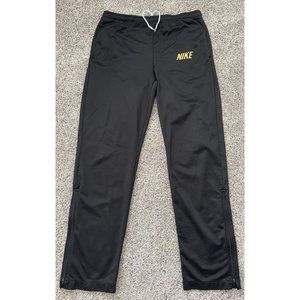 Vintage 80s Mens Medium Nike Logo Spellout Drawstring Sweatpants Black